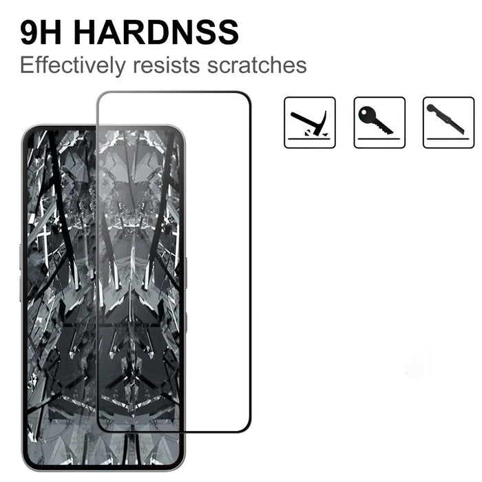 For Nothing Phone (3a) AGC Tempered Glass with Black Edge Full Glue Full Coverage Screen Protector - 3
