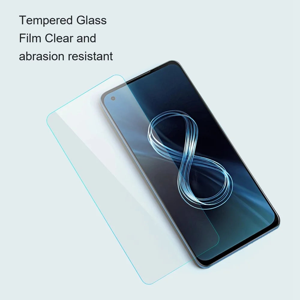 AMORUS For Asus Zenfone 9 5G High Aluminum-silicon Glass Screen Protector 9H Anti-scratch 2.5D Arc Edge Protective Film - 5