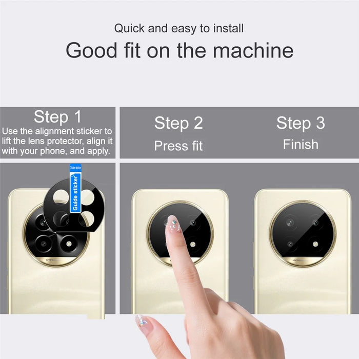 IMAK For Realme 14 Pro Lite 5G Camera Lens Protector Tempered Glass HD Clear Lens Film (Black Version) - 4