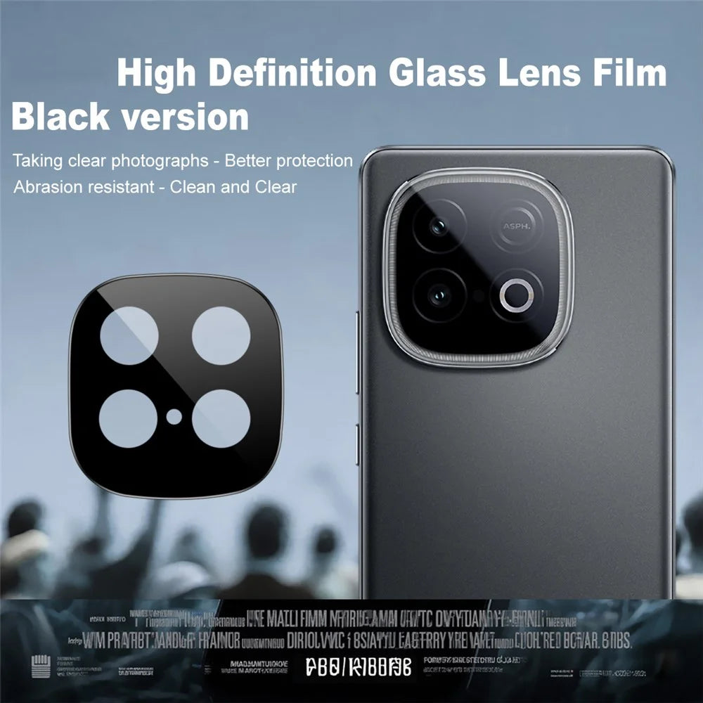 IMAK Camera Lens Protector For vivo iQOO Z10 Turbo 5G  /  iQOO Z10 Turbo Pro 5G  /  Y300 GT 5G Tempered Glass HD Clear Lens Film (Black Version) - 2