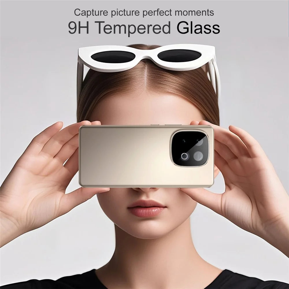 IMAK Camera Lens Protector For vivo iQOO Z10 Turbo 5G  /  iQOO Z10 Turbo Pro 5G  /  Y300 GT 5G Tempered Glass HD Clear Lens Film (Black Version) - 3