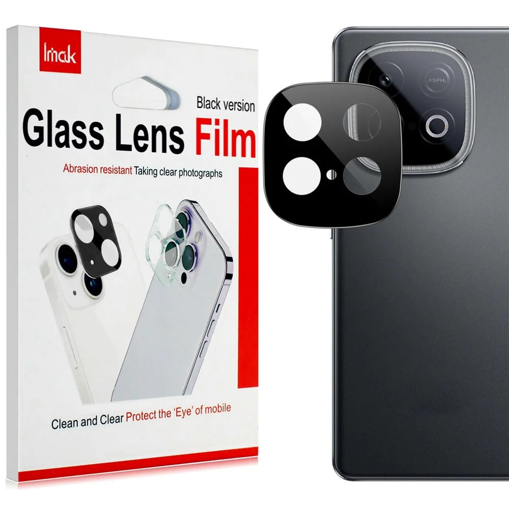 IMAK Camera Lens Protector For vivo iQOO Z10 Turbo 5G  /  iQOO Z10 Turbo Pro 5G  /  Y300 GT 5G Tempered Glass HD Clear Lens Film (Black Version) - 7