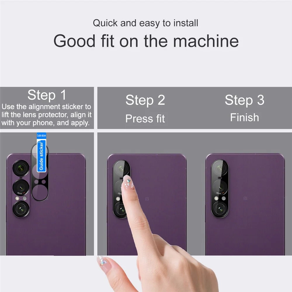 IMAK For Sony Xperia 1 VII Camera Lens Protector Tempered Glass HD Clear Lens Film (Black Version) - 4