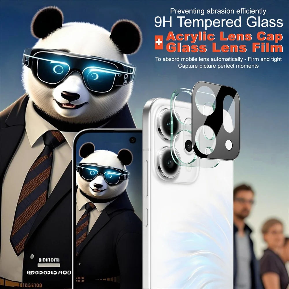 IMAK For Oppo Reno14 5G (Global) / (China) Tempered Glass Lens Film + Acrylic Cap (Black Version) - 4