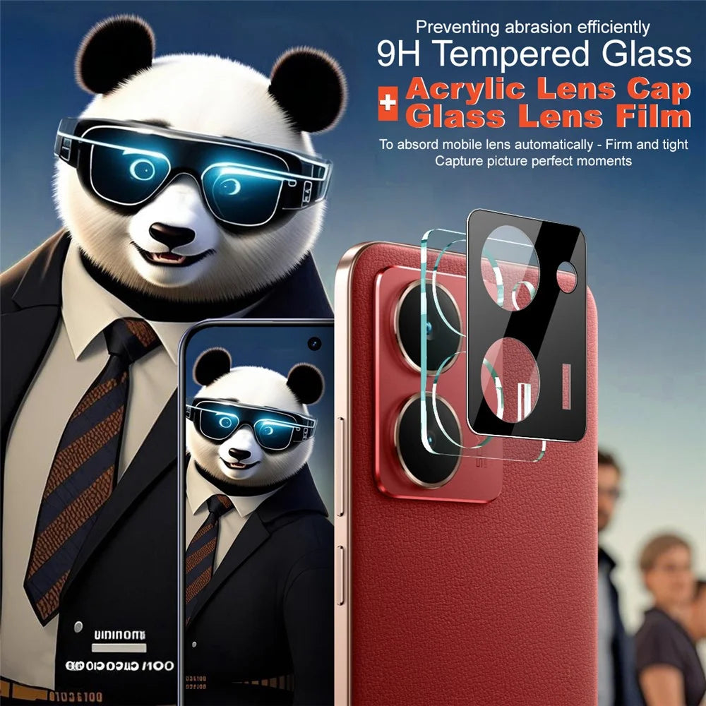 IMAK For Realme P3 Ultra 5G Tempered Glass Lens Film + Acrylic Cap (Black Version) - 4