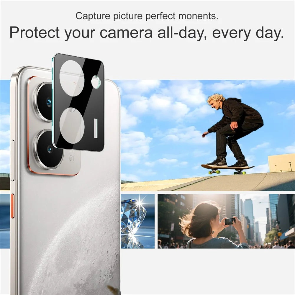 IMAK For Realme P3 Ultra 5G Tempered Glass Lens Film + Acrylic Cap (Black Version) - 5