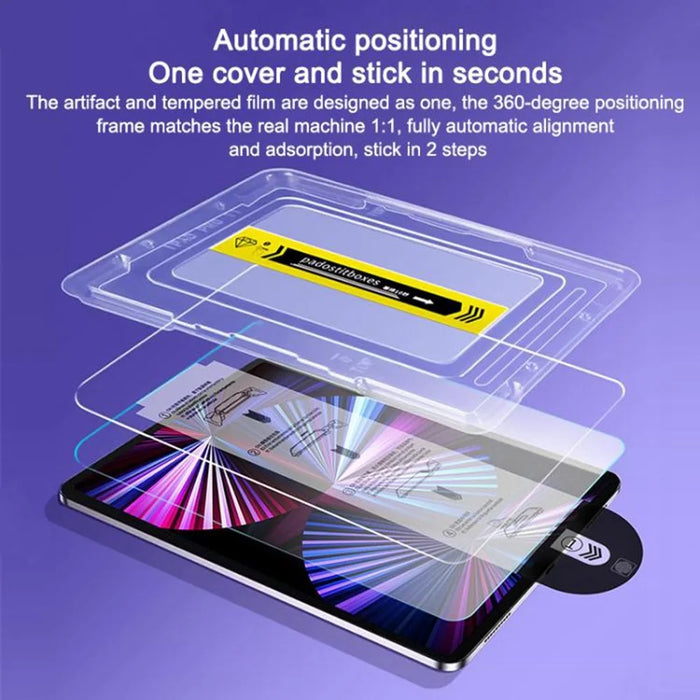 For Honor Pad GT Screen Protector Tempered Glass HD Film with Automatic Dust Removal Tool - 4