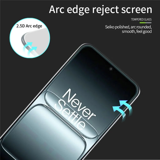 MOFI For OnePlus 13T 5G Screen Protector  9H Full Glue Full Coverage High Aluminum-Silicon Glass Film - Black - 2