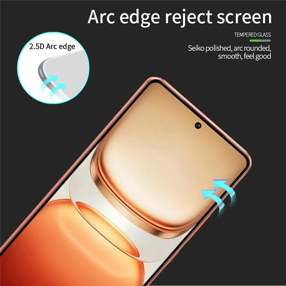 MOFI For vivo iQOO Z10 Turbo Pro 5G / vivo iQOO Z10 Turbo 5G Screen Protector  9H Full Glue Full Coverage High Aluminum-Silicon Glass Film - Black - 2