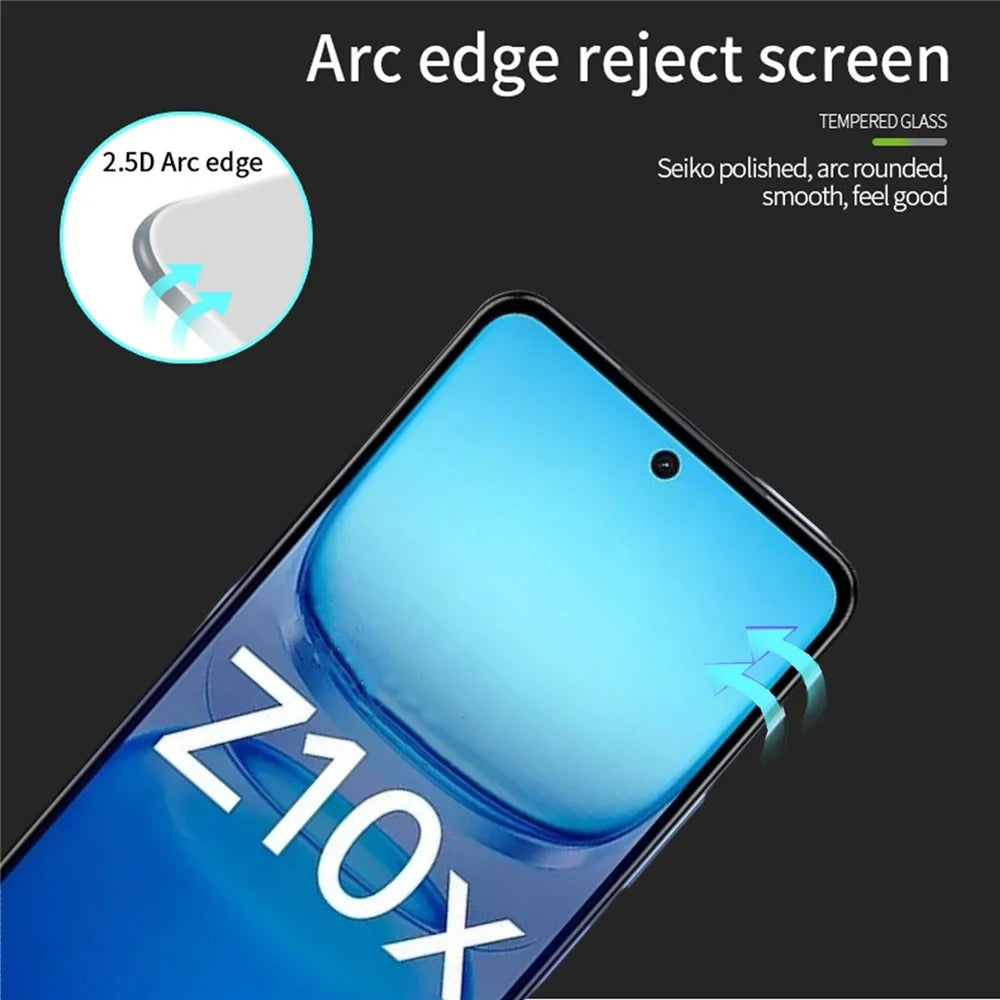 PINWUYO For vivo iQOO Z10x 5G Tempered Glass Film  JK Series-2 9H Full Screen Protector - Black - 2