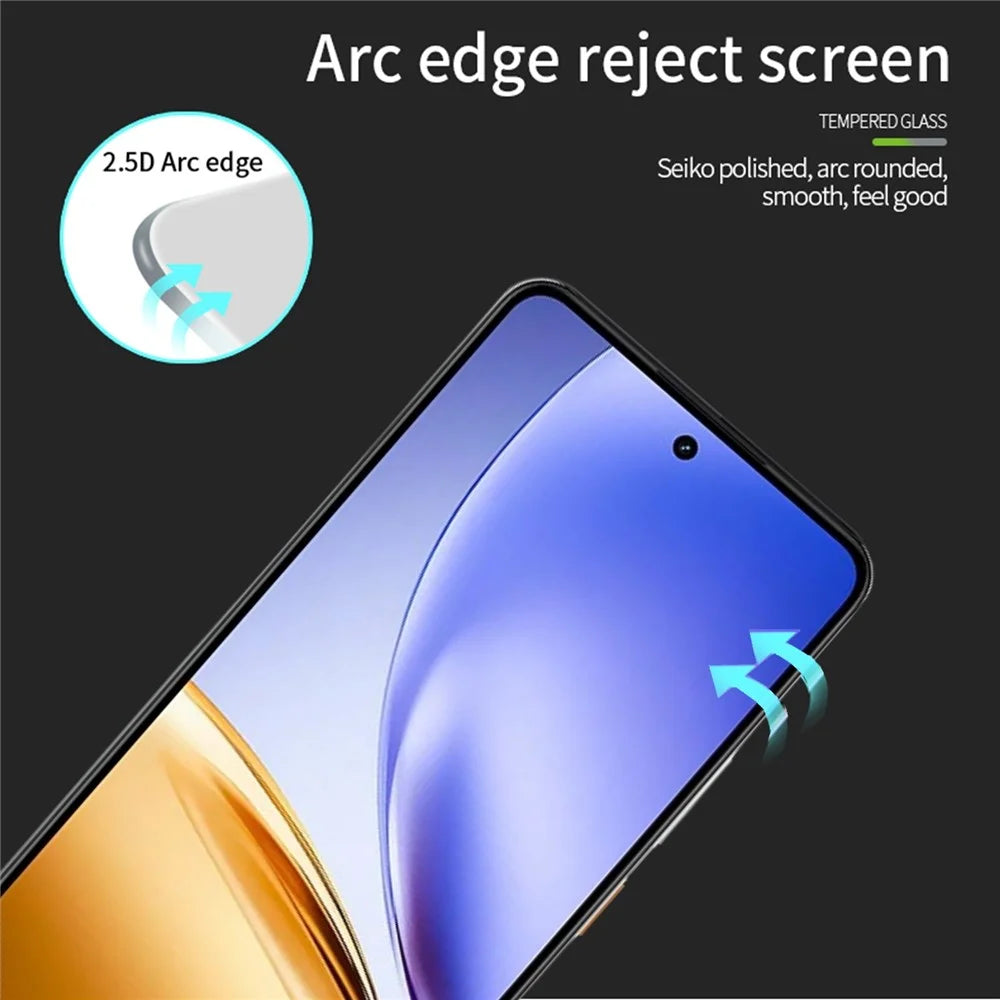 PINWUYO For Realme 14T 5G Tempered Glass Film  JK Series-2 9H Full Screen Protector - Black - 2