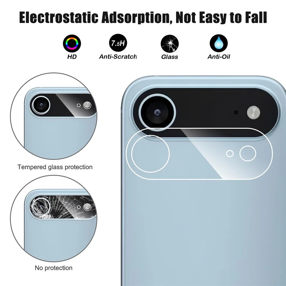 For iPhone Air Camera Lens Protector Arc Edge Clear Tempered Glass Film - 3