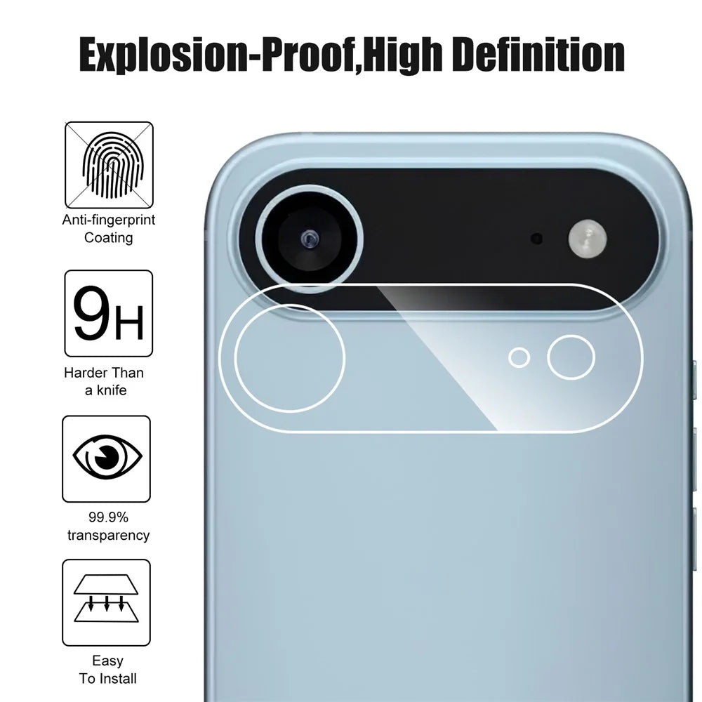 For iPhone Air Camera Lens Protector Arc Edge Clear Tempered Glass Film - 4