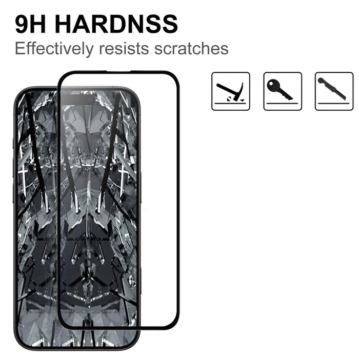 For iPhone 17 Pro Max AGC Tempered Glass with Black Edge Full Glue Full Coverage Screen Protector - 3