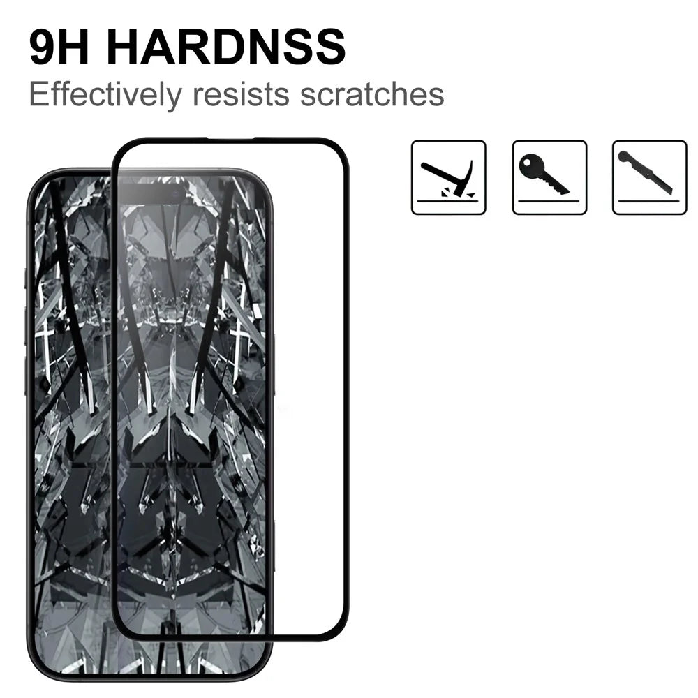 For iPhone 17 AGC Tempered Glass with Black Edge Full Glue Full Coverage Screen Protector - 3