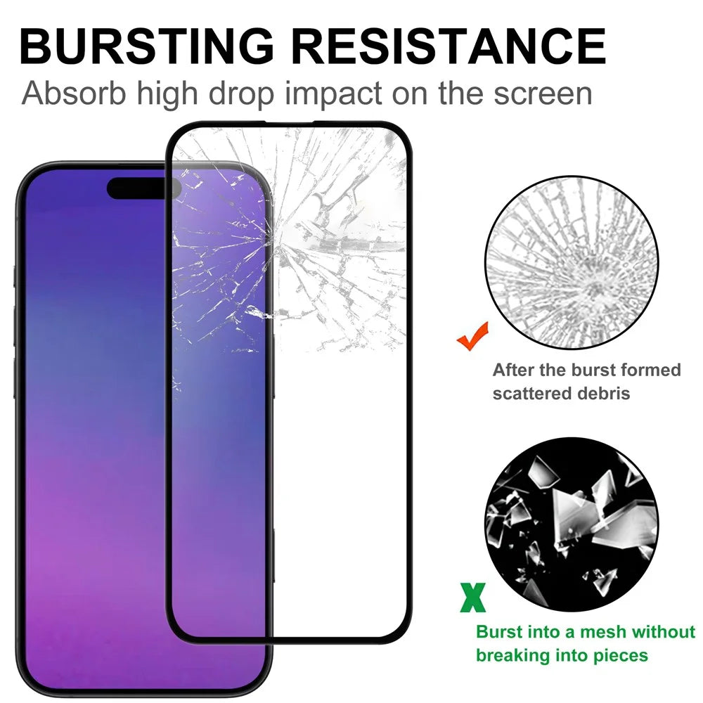 For iPhone 17 AGC Tempered Glass with Black Edge Full Glue Full Coverage Screen Protector - 4