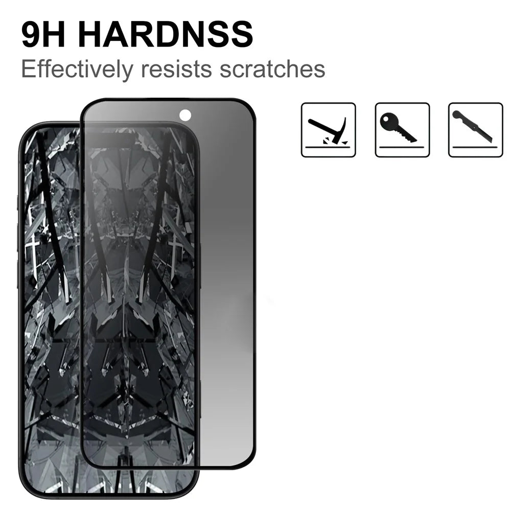 For iPhone Air Tempered Glass Screen Protector 2.5D Arc Edge Anti-Spy Film - 3