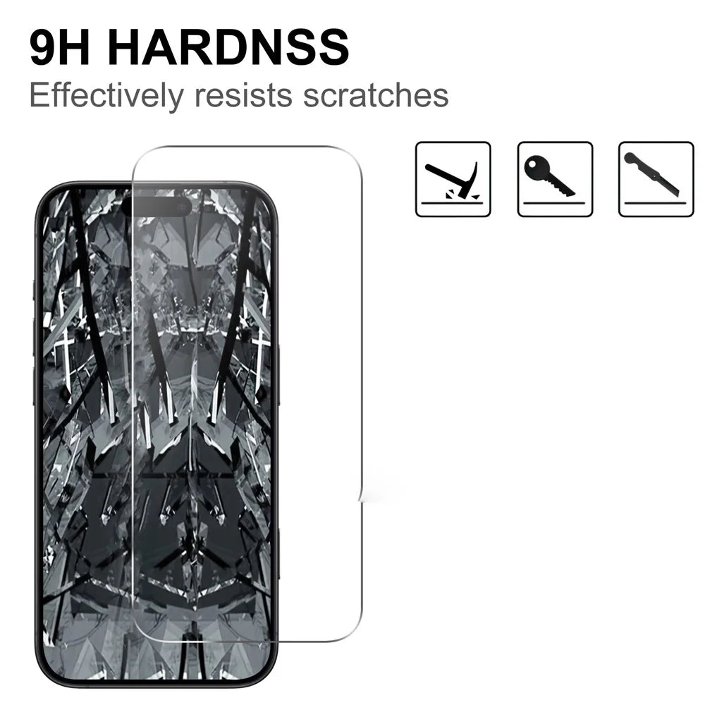 For iPhone 17 Pro Max Clear Tempered Glass Screen Protector Anti-Explosion Film + Camera Lens Protector - 4