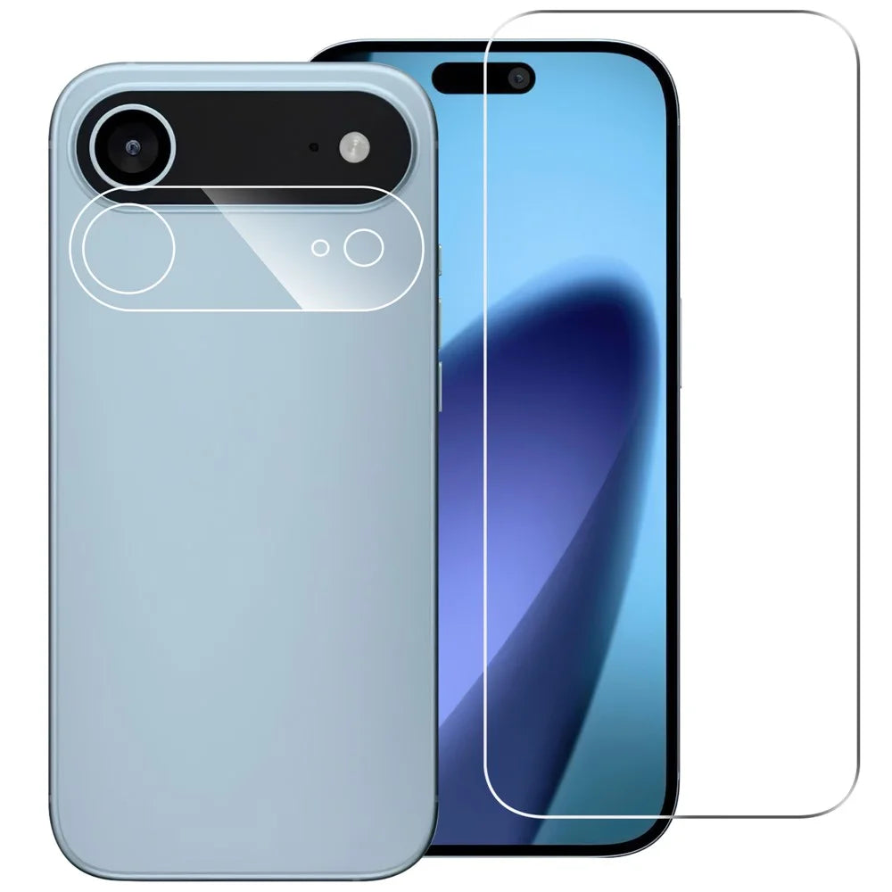 For iPhone Air Clear Tempered Glass Screen Protector Anti-Explosion Film + Camera Lens Protector - 1