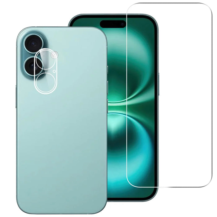 For iPhone 17 Clear Tempered Glass Screen Protector Anti-Explosion Film + Camera Lens Protector - 1