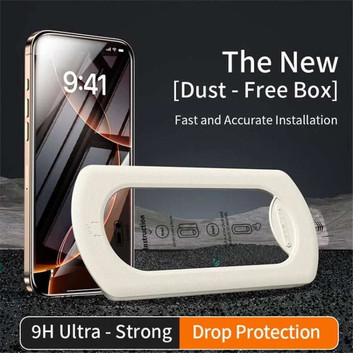 For iPhone 15 Pro Screen Protector High Aluminium-Silicon Glass HD Film with Dust Removal Tool - 5