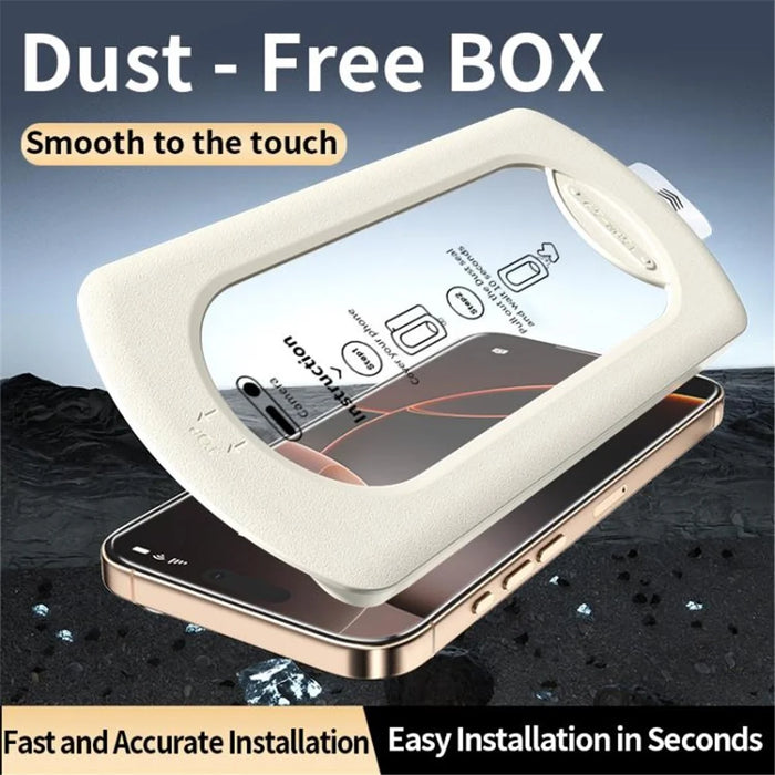 For iPhone 15 Pro Max Screen Protector High Aluminium-Silicon Glass HD Film with Dust Removal Tool - 4