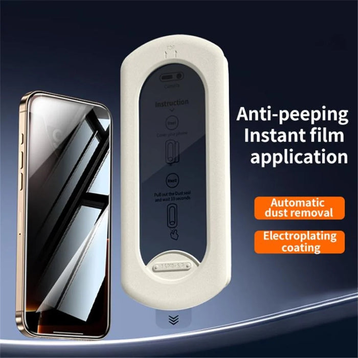For iPhone 14 Plus  /  13 Pro Max Screen Protector High Aluminium-Silicon Glass 28 Degree Anti-Spy Film with Dust Removal Tool - 3