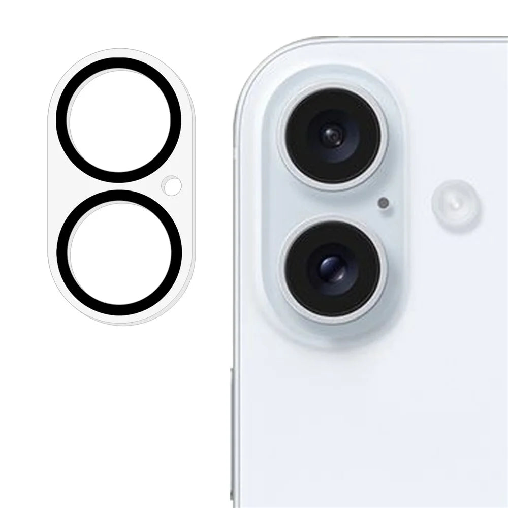 For iPhone 17 Camera Lens Protector Built-In Black Circles Tempered Glass Lens Film - 1