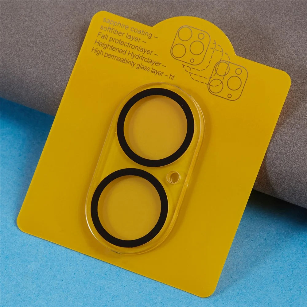 For iPhone 17 Camera Lens Protector Built-In Black Circles Tempered Glass Lens Film - 3