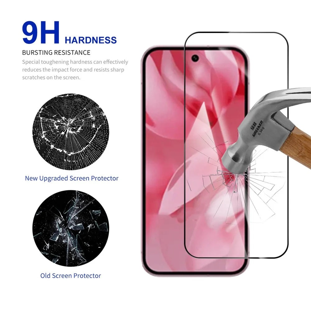 RURIHAI 10Pcs For Google Pixel 10 Pro / 10 / 9 Pro / 9 High Aluminium-Silicon Glass Film 0.26mm 2.5D Screen Protector - 3