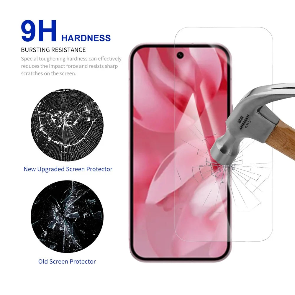 RURIHAI For Google Pixel 10 Pro / 10 / 9 Pro / 9 Screen Protector 0.26mm 2.5D High Aluminium Silicon Glass Film - 3