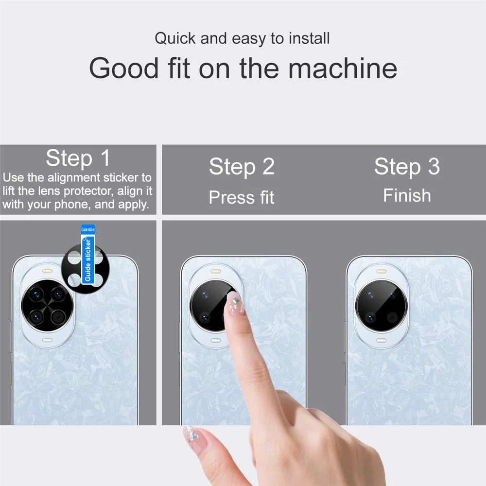 IMAK For Huawei nova 14 5G Camera Lens Protector Tempered Glass HD Clear Lens Film (Black Version) - 4