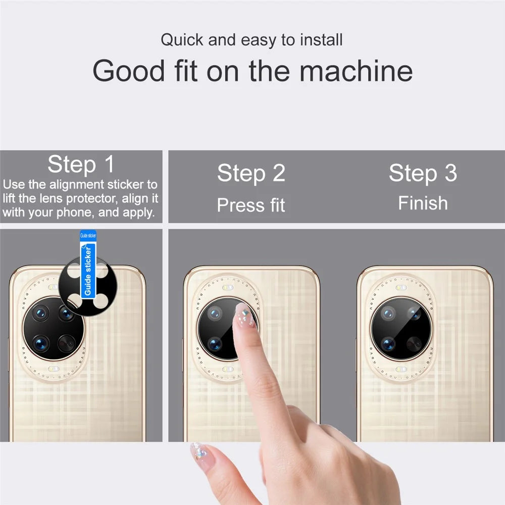 IMAK For Huawei nova 14 Ultra 5G Camera Lens Protector Tempered Glass HD Clear Lens Film (Black Version) - 4