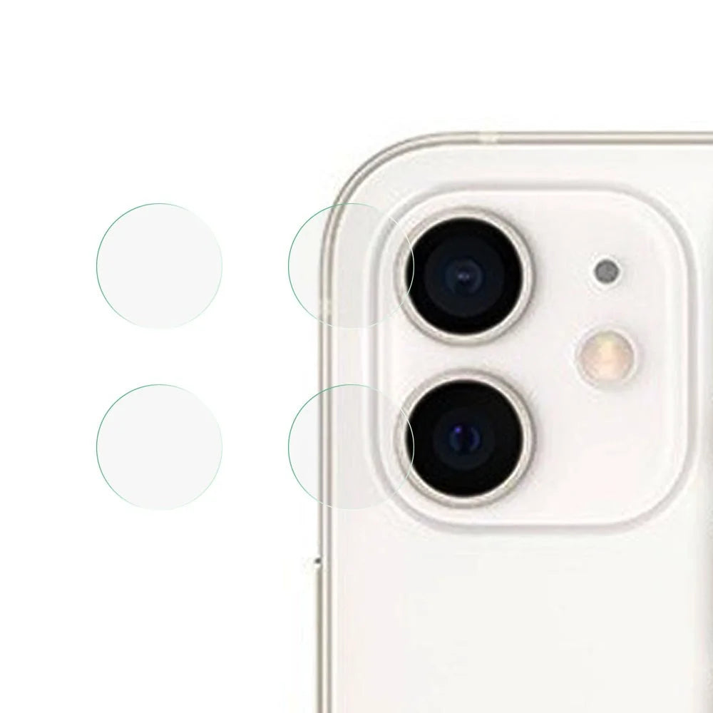 2 Sets Camera Lens Protector for iPhone 11 / 12 6.1 inch / 12 mini 5.4 inch, Ultra Clear 2.5D Arc Edge Tempered Glass Lens Film - 1
