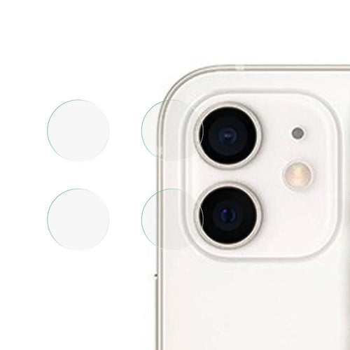 2 Sets Camera Lens Protector for iPhone 11 / 12 6.1 inch / 12 mini 5.4 inch, Ultra Clear 2.5D Arc Edge Tempered Glass Lens Film - 1