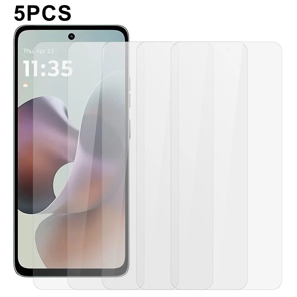 5Pcs For Motorola Moto G56 5G Front Screen Protector 0.3mm 2.5D Tempered Glass Clear Film - 1