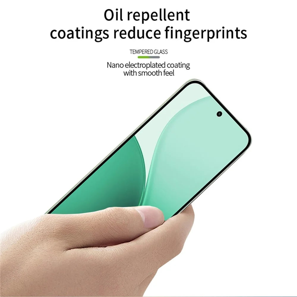 PINWUYO For Oppo Reno14 5G Tempered Glass Film  Explosion-proof 9H 3D Full Screen Protector - Black - 4