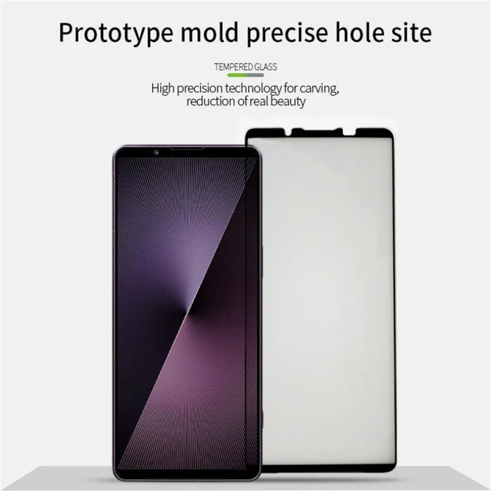PINWUYO For Sony Xperia 1 VII Tempered Glass Film  Explosion-proof 9H 3D Full Screen Protector - Black - 3