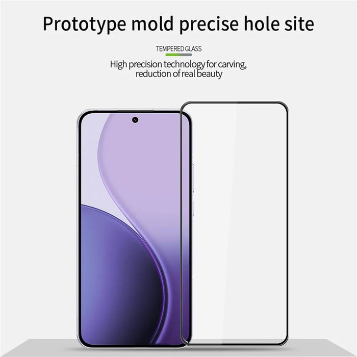 MOFI For Oppo Reno14 Pro 5G Screen Protector  9H 3D Curved Tempered Glass Film - Black - 3
