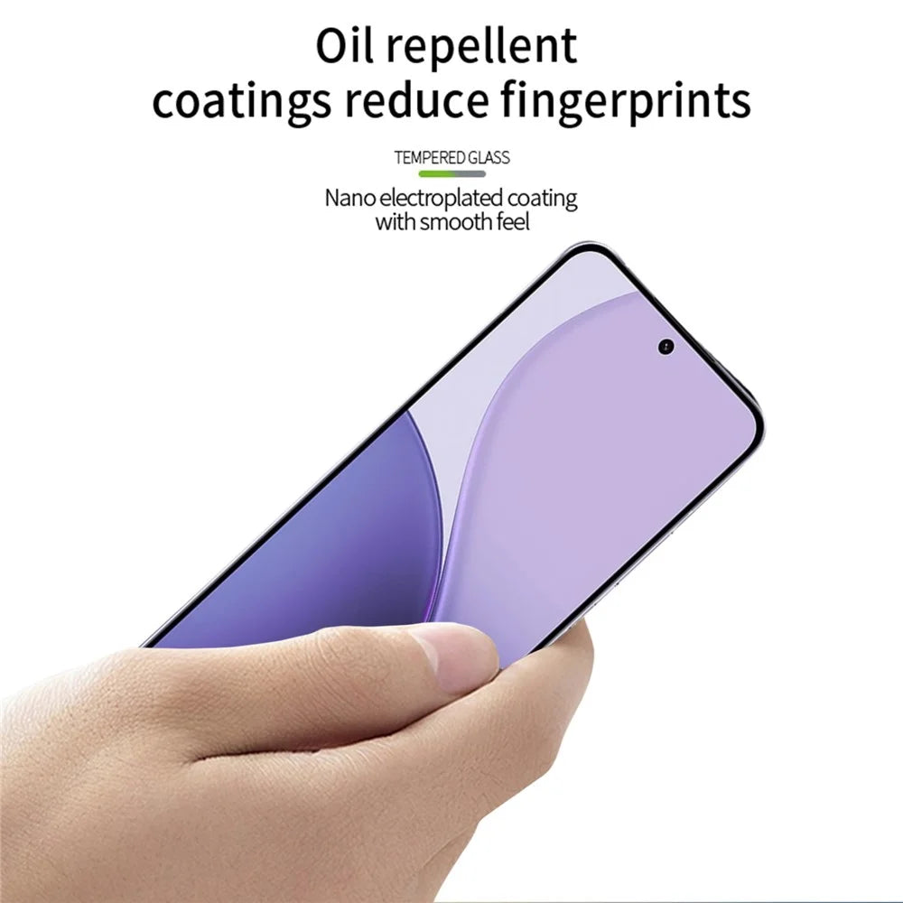 MOFI For Oppo Reno14 Pro 5G Screen Protector  9H 3D Curved Tempered Glass Film - Black - 4
