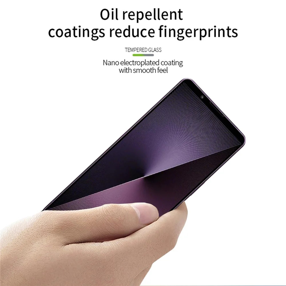 MOFI For Sony Xperia 1 VII Screen Protector  9H Full Glue Full Coverage High Aluminum-Silicon Glass Film - Black - 4