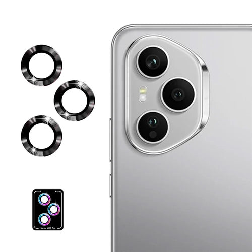 ENKAY HAT PRINCE For Honor 400 Pro 5G (Global) Camera Lens Protector  Metal Ring Lens Film - Black - 1