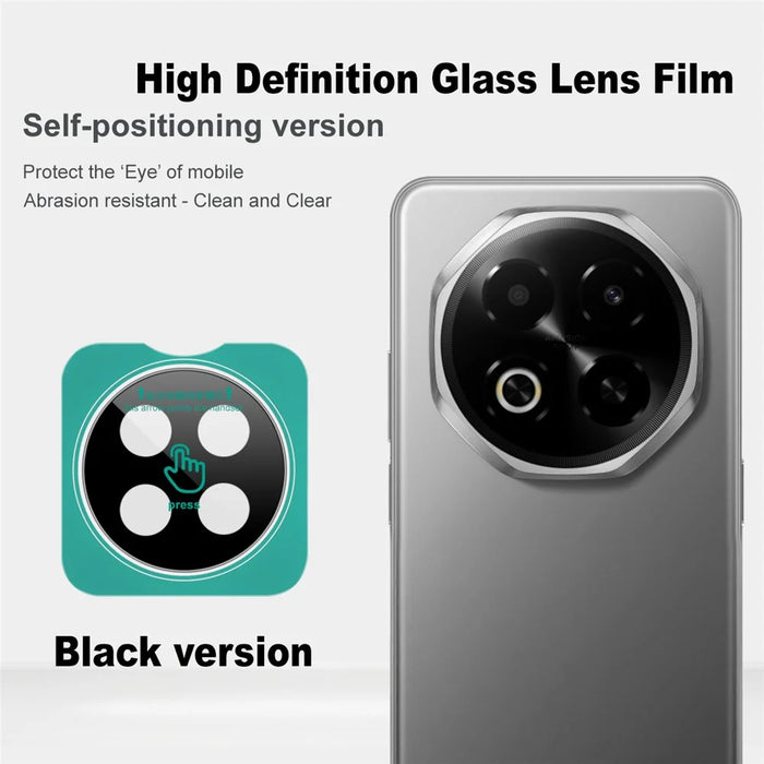 IMAK For Meizu Note 16 Tempered Glass Camera Lens Protector with Self Positioning Frame (Black Version) - 2