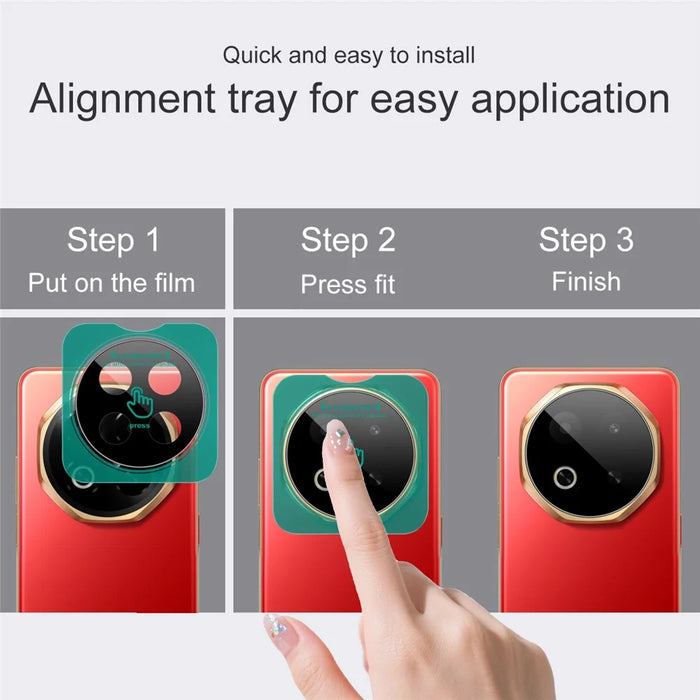 IMAK For Meizu Note 16 Tempered Glass Camera Lens Protector with Self Positioning Frame (Black Version) - 4
