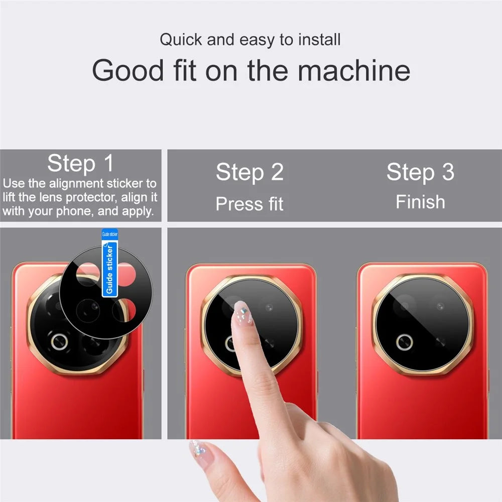 IMAK For Meizu Note 16 Camera Lens Protector Tempered Glass HD Clear Lens Film (Black Version) - 4