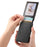SUTENI Card Holder Imprint Waxy Texture PU Leather Automatic Pop-Up Metal Card Case - Black - 6
