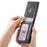 SUTENI Elastic Band Card Holder Jeans Cloth Texture PU Leather + Metal Automatic Pop-Up Card Case - Black - 7