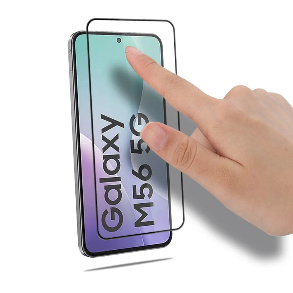 MOCOLO For Samsung Galaxy M56 5G / F56 5G Screen Protector Anti-Shatter Silk Printing Tempered Glass Film - Black - 3