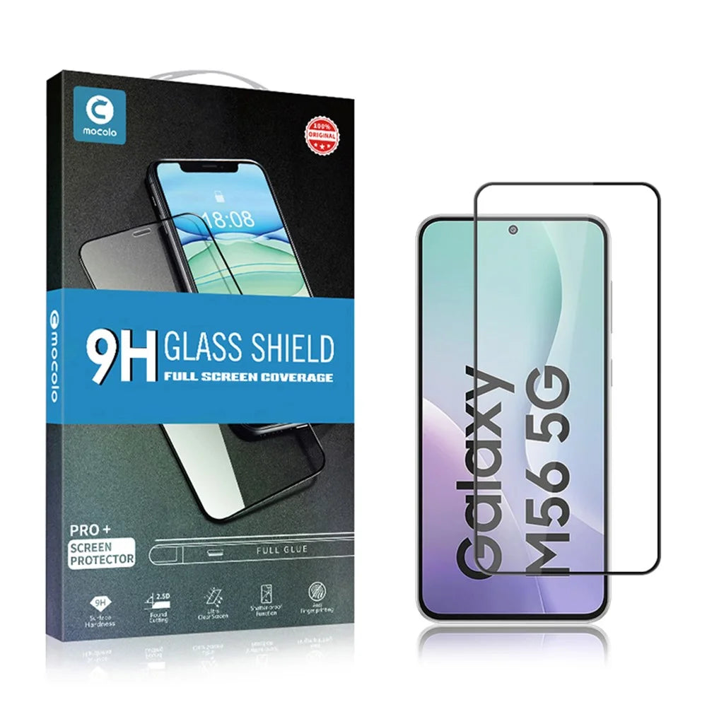 MOCOLO For Samsung Galaxy M56 5G / F56 5G Screen Protector Anti-Shatter Silk Printing Tempered Glass Film - Black - 6