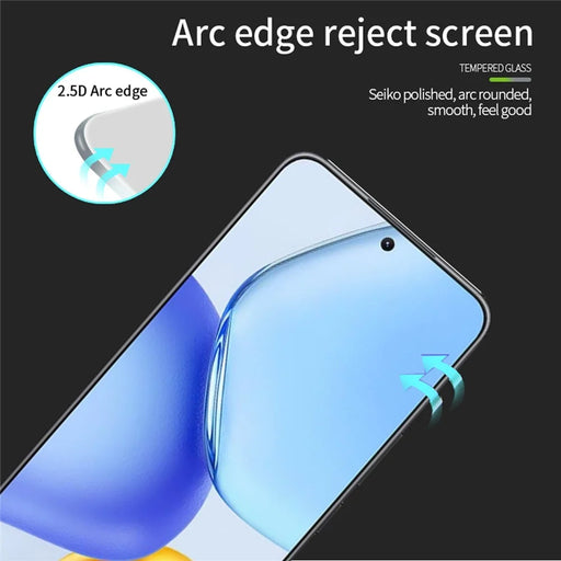 MOFI For Honor X60 GT 5G Screen Protector  9H Full Glue Full Coverage High Aluminum-Silicon Glass Film - Black - 2